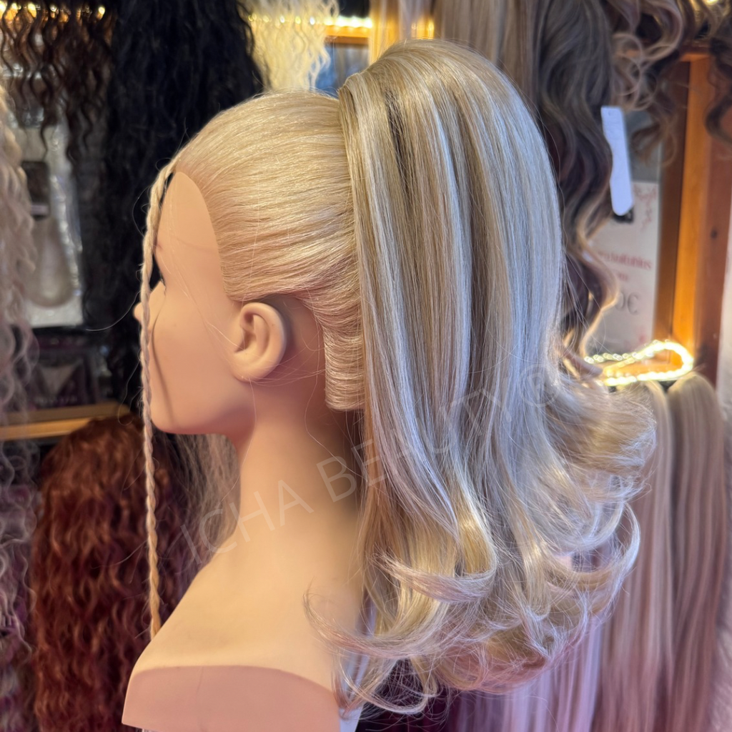 ICHA Beauty Twiggy -kihara poninhäntäpidennys 40cm