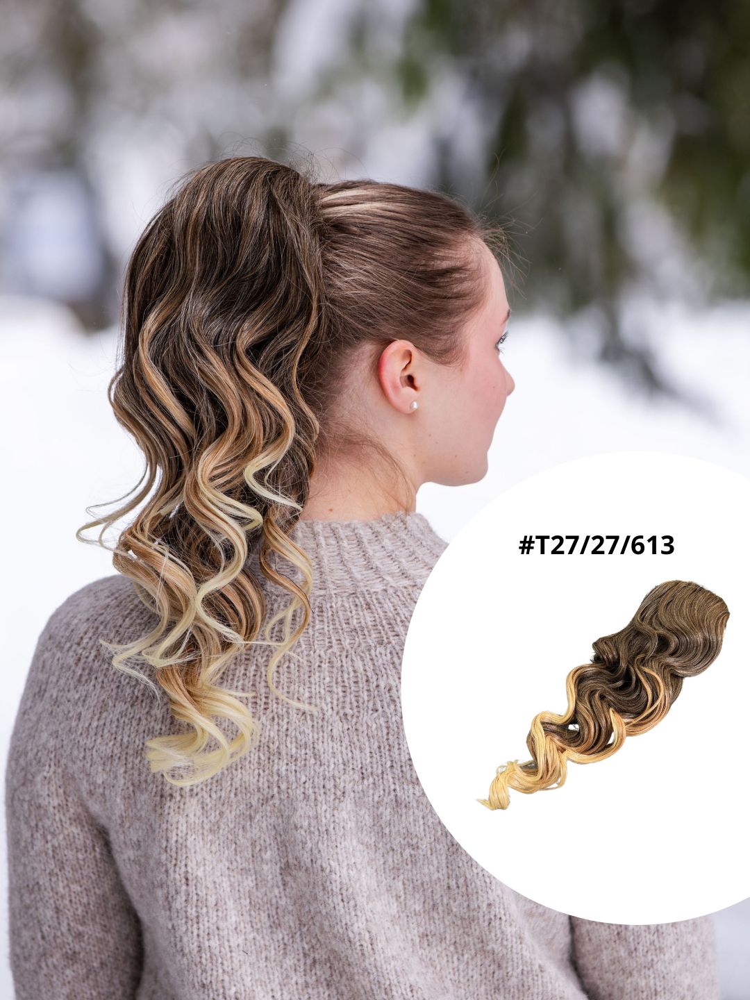 ICHA Beauty Loose Wave Kuituhiusponinhäntä 50cm / 20"